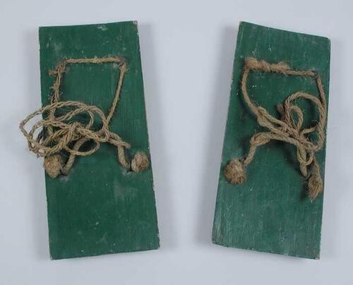 Set groene treeborden ofwel trippers, te gebruiken in combinatie met polsstokken
