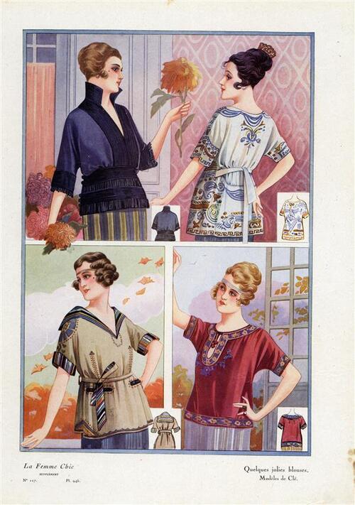 La Femme Chic, Quelques jolies blouses, modèles de Clé