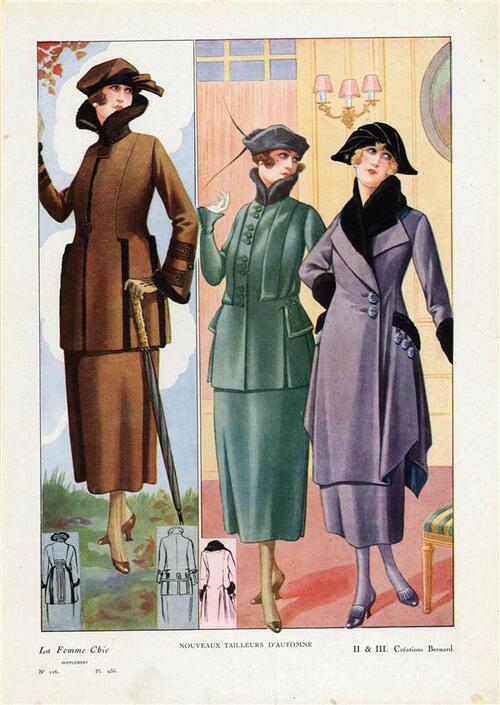 La Femme Chic, Nouveaux tailleurs d'automne, création Bernard