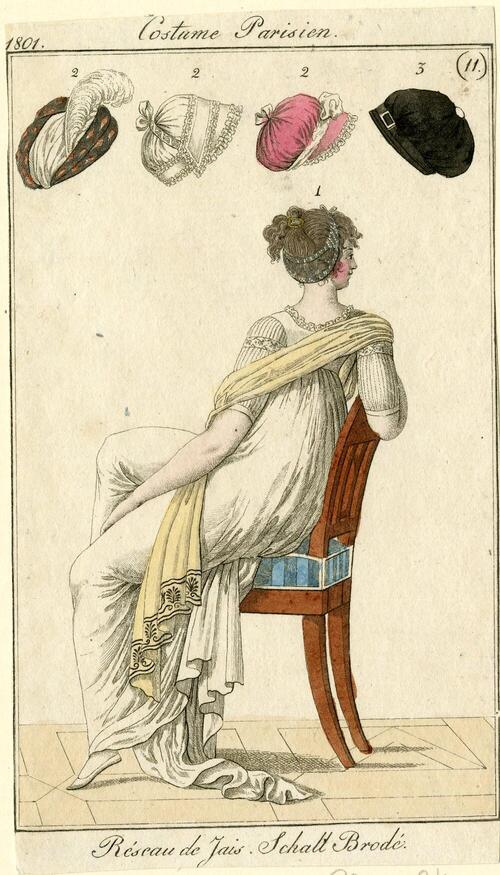 Costume Parisien 'Réseau de Jais. Schall Brodé'