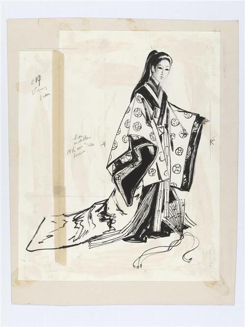 Illustratie van Japanse vrouw in kimono
