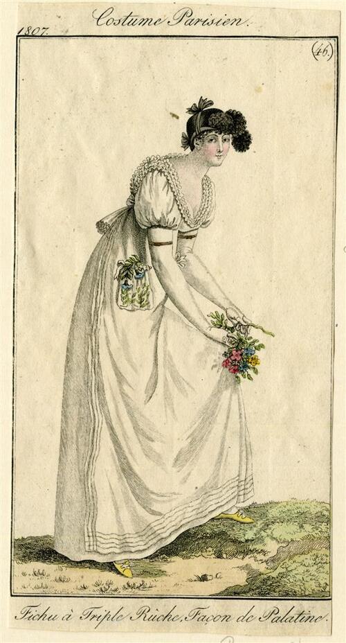 Costume Parisien 'Fichu à Triple Rûche, Façon de Palatine'