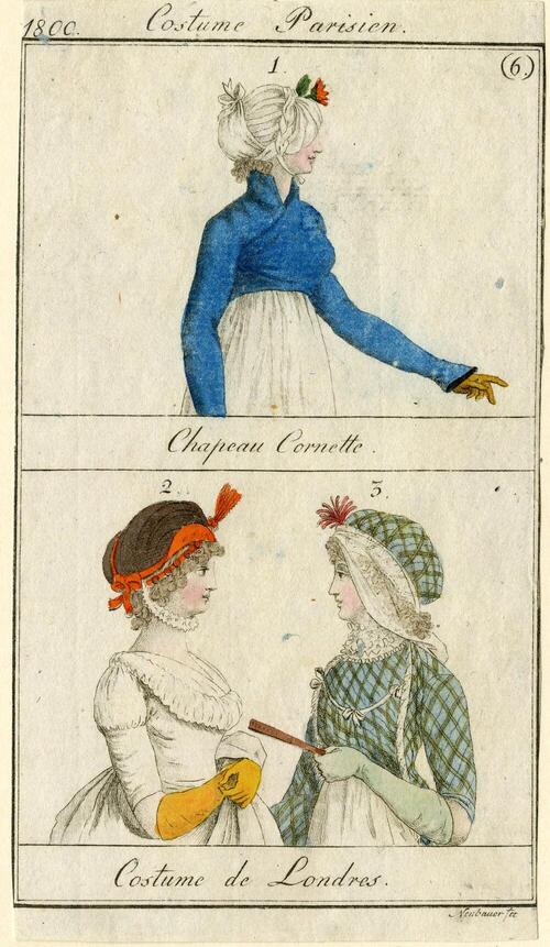 Costume Parisien 'Chapeau Cornette, Costume de Londres'