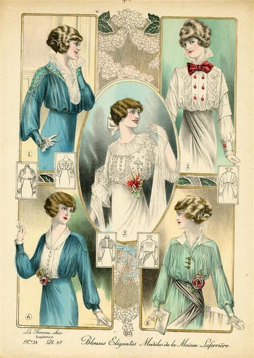 La Femme Chic, Blouses Elégantes Modeles de la Maison Laferrière