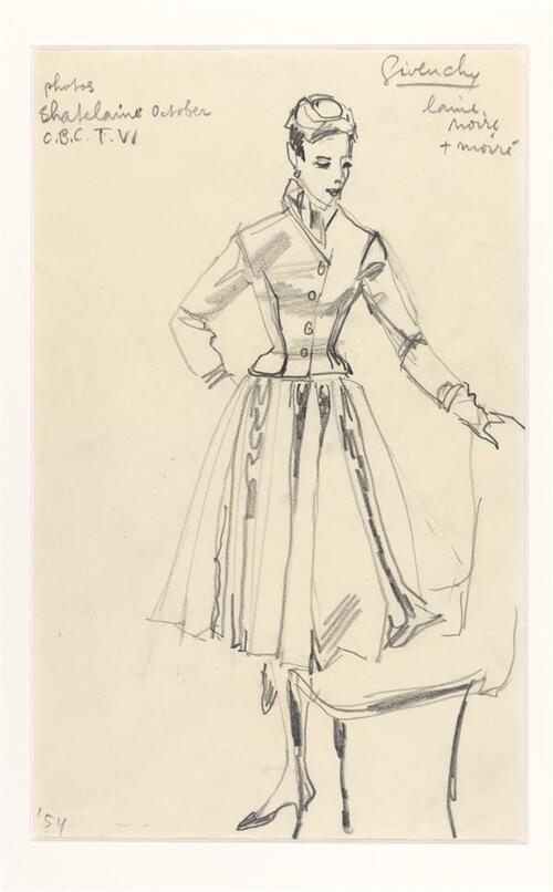 Hubert de Givenchy - tailleur (in zwarte wol)