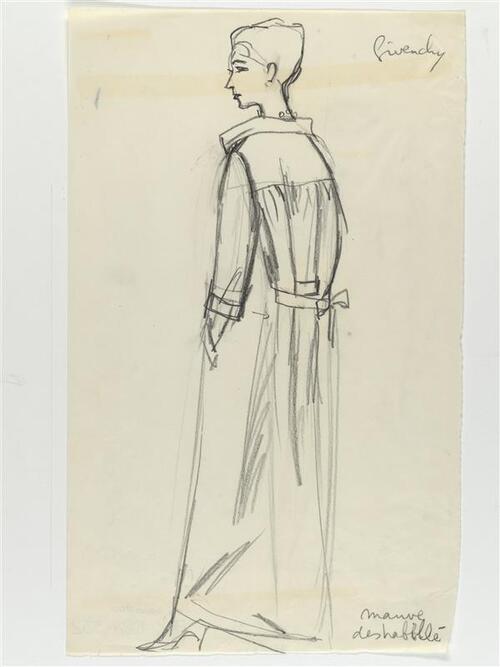 Modetekening van ontwerp Givenchy