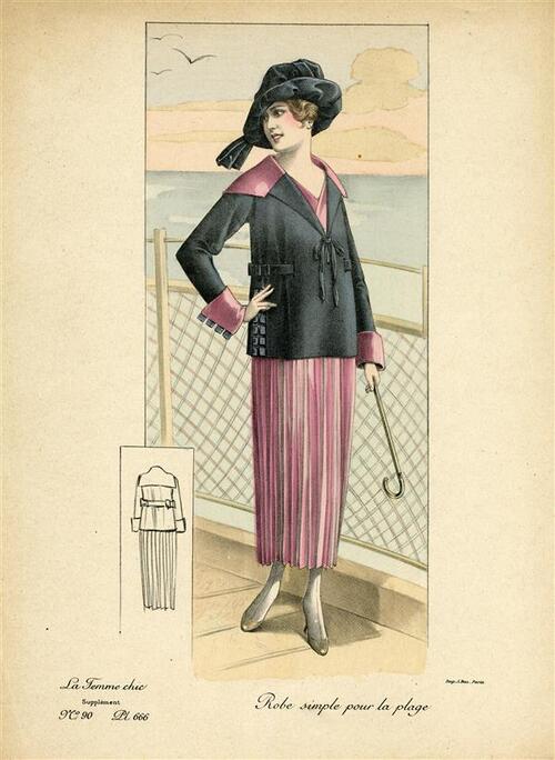 La Femme chic, Robe simple pour la plage