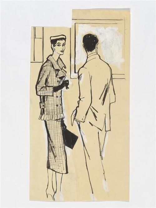 Balenciaga - (geel tweed) tailleur