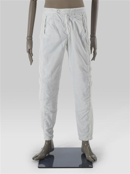 Lange broek, wit nylon/polyamide, voering van wit gaas