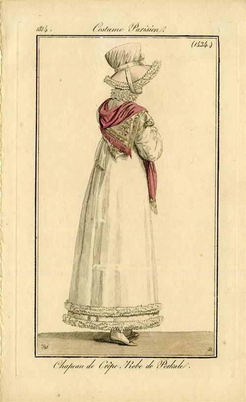 Costume Parisien 'Chapeau de Crêpe. Robe de Perkale'