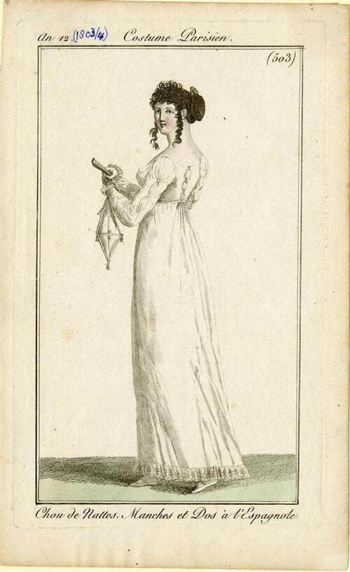 Costume Parisien 'Chou de Nattes, Manches et Dos à l'Espagnole'