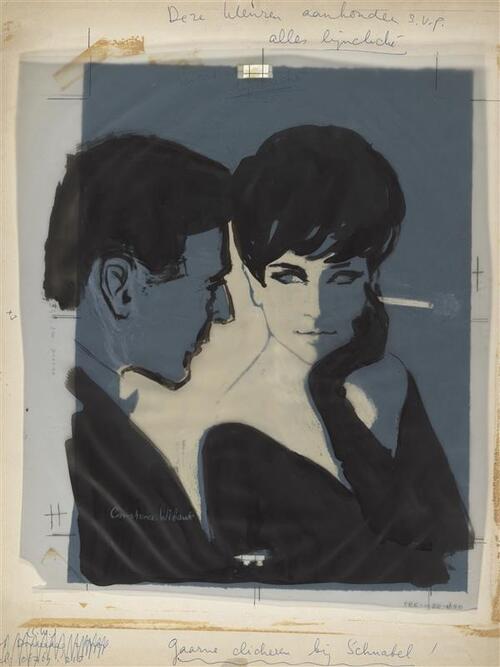 Illustratie (overlay) van man en vrouw