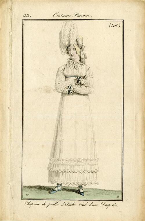 Costume Parisien 'Chapeau de paille d'Italie orné d'une Draperie'
