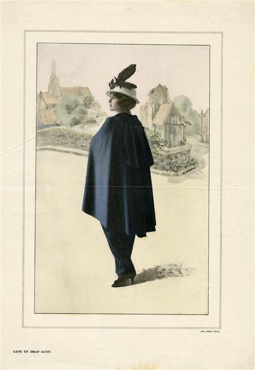 Cape en Drap Satin