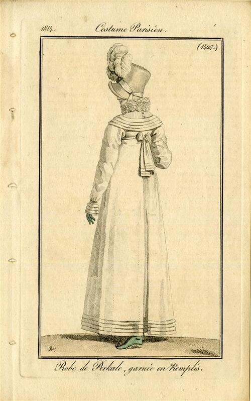 Costume Parisien 'Robe de Perkale, garnie en Remplis'
