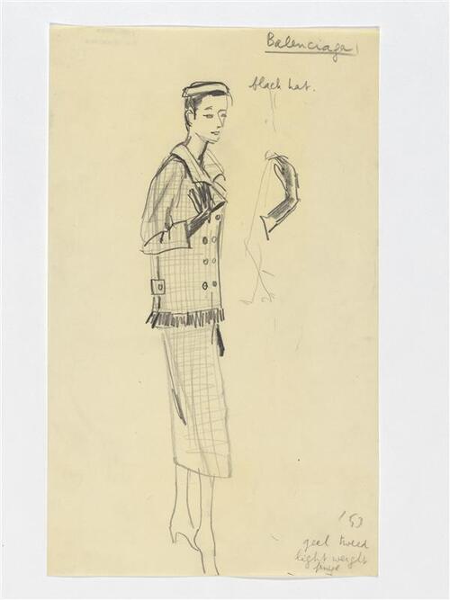 Balenciaga - (geel tweed) tailleur