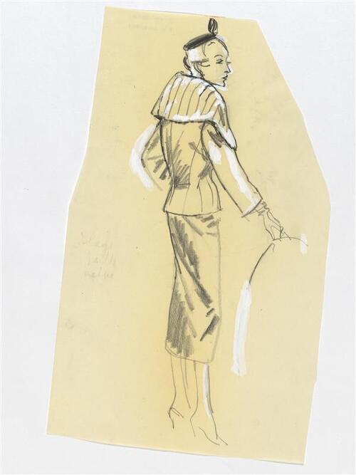 Balenciaga - tailleur (in zwarte duchesse)