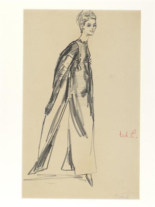 Hubert de Givenchy - dinerjurk (van zijden crêpe)