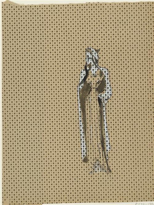Vrouwenfiguur in lange japon