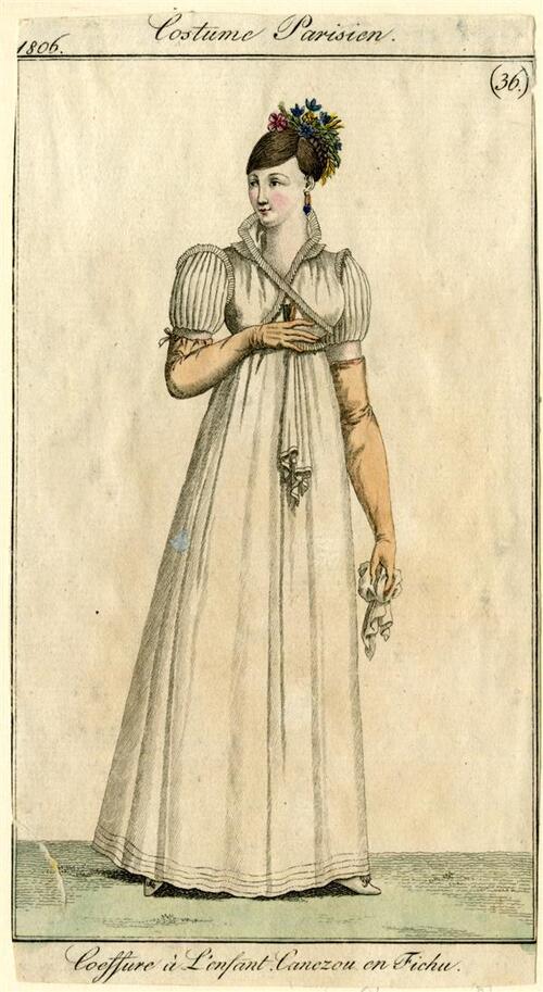 Costume Parisien 'Coiffure à L'enfant. Canezou en Fichu'