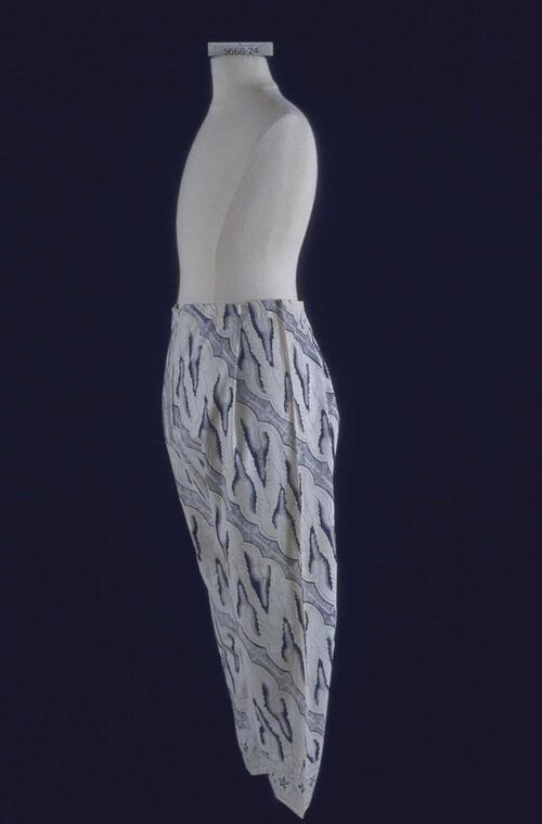 Blauw-witte slaapbroek