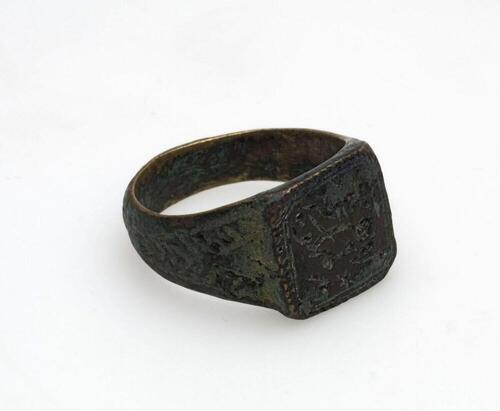 Bronzen zegelring