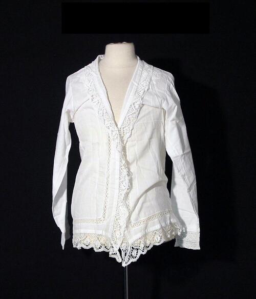 Katoenen blouse met kant