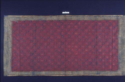 Katoenen schouderdoek met geometrische motieven