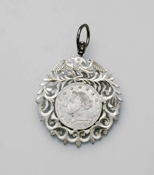 Zilveren hanger voor een horlogeketting
