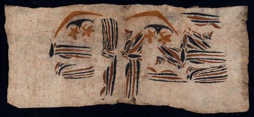 Painted barkcloth