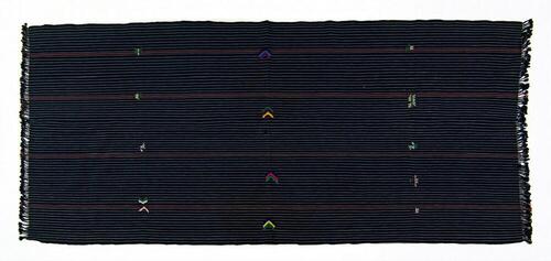 Gestreepte donkerblauwe omslagdoek