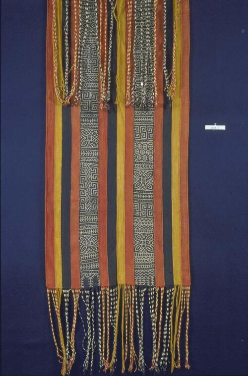 Cotton headcloth with fringes