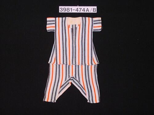 Blouse, onderdeel van een gestreept jongenspak