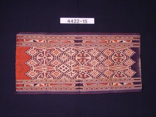 Rok met gestileerde mensfiguren in ikat
