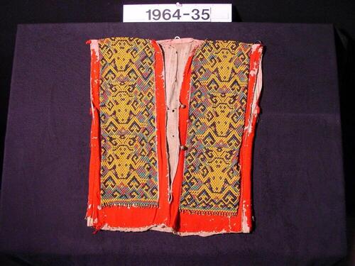 Jacket with bead decoration