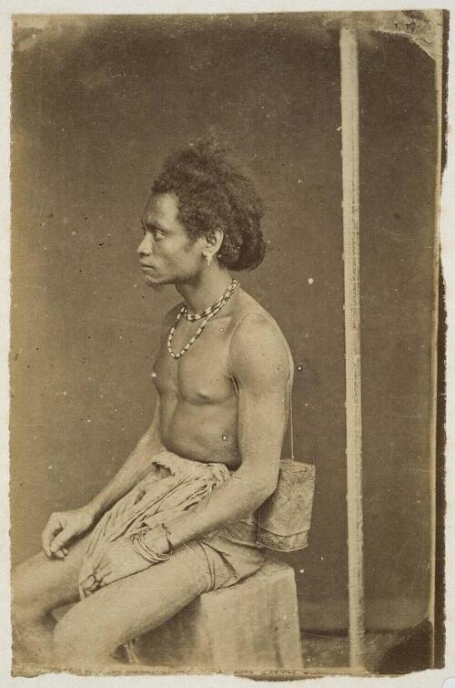 Portrait of an Alfuru man from Seram
