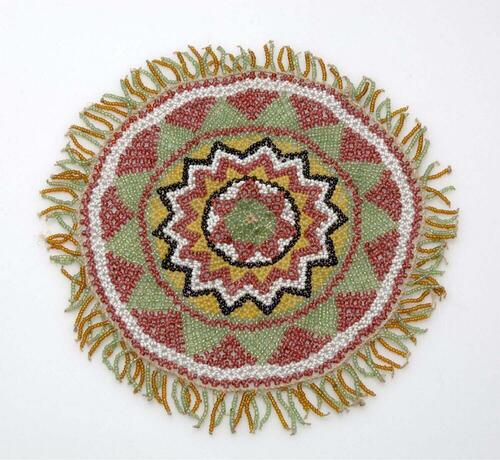 Hat decoration made from beads