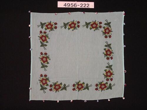 Katoenen vrouwenhoofddoek met bloemmotieven