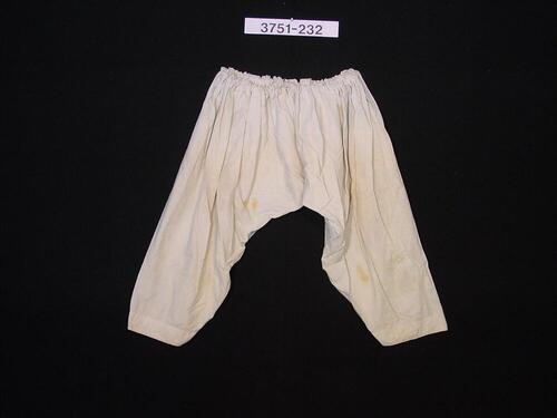Wijde wit katoenen broek