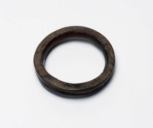 Ring, gesneden uit kokosnootdop