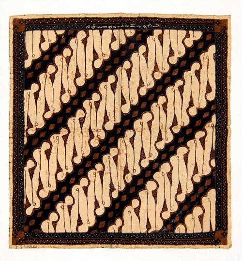 Zakdoek met parang rusak putra patroon