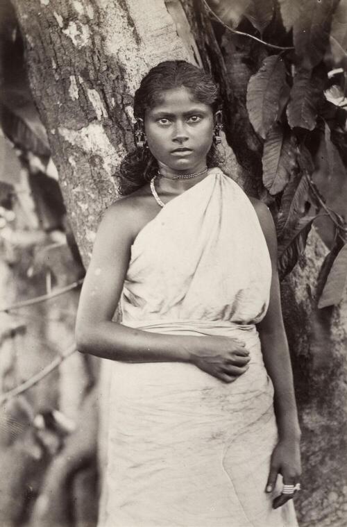 Portret van een jonge vrouw, Ceylon