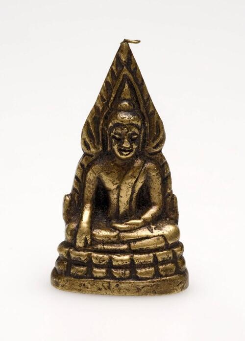 Bronzen hanger met afbeelding van Boeddha