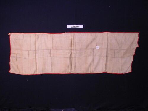 Raffia wikkelrok met wollen boord