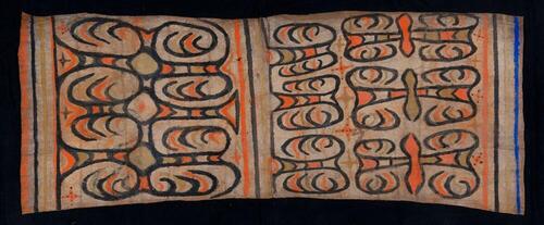 Painted barkcloth