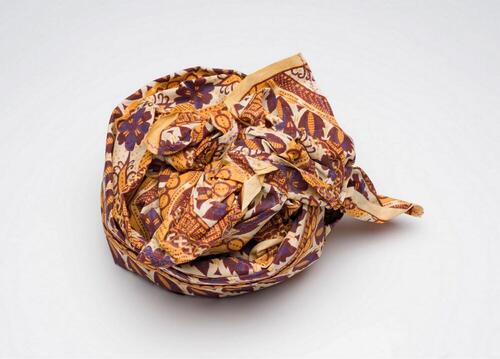 Cotton headscarf with imitation batik