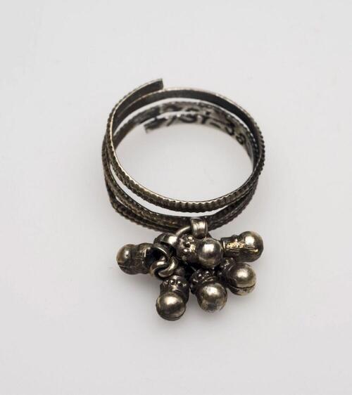 Zilveren vrouwen teenring
