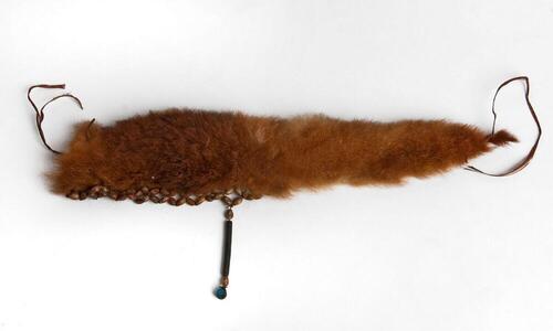 Forehead ornament of cuscus fur and Job's tear