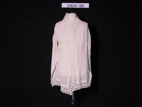 Met kant bewerkte damesblouse