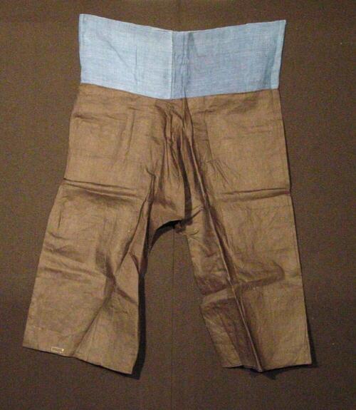 Katoenen broek, onderdeel van de kleding van een Chinese arbeider